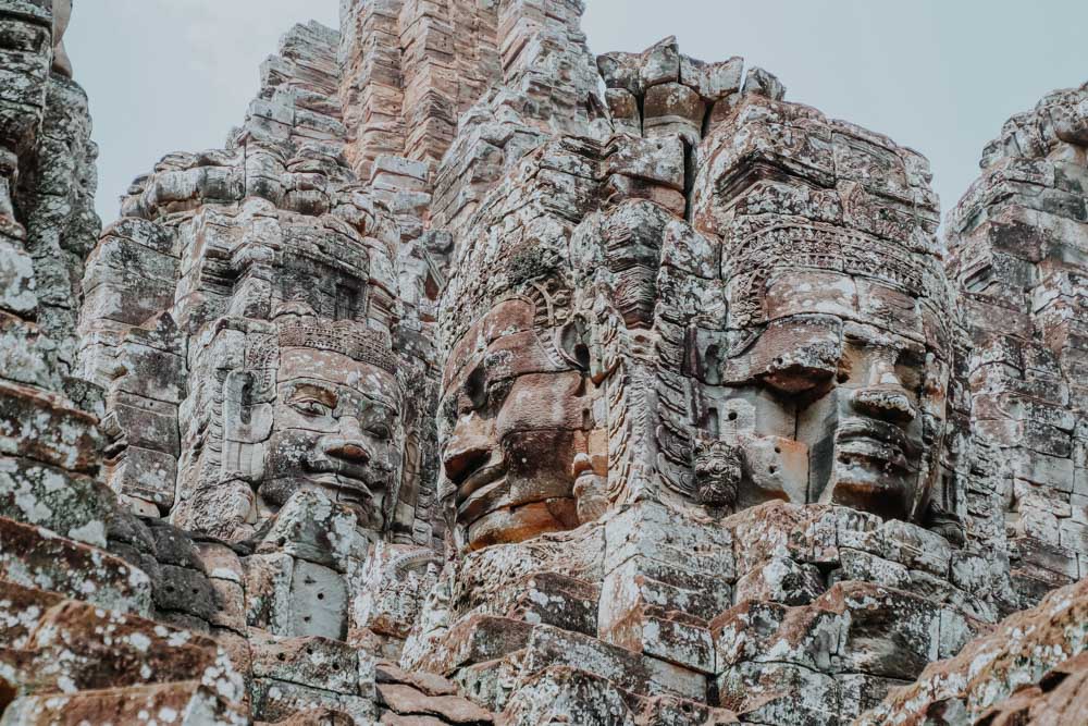 Steingesichter des Bayon in Angkor