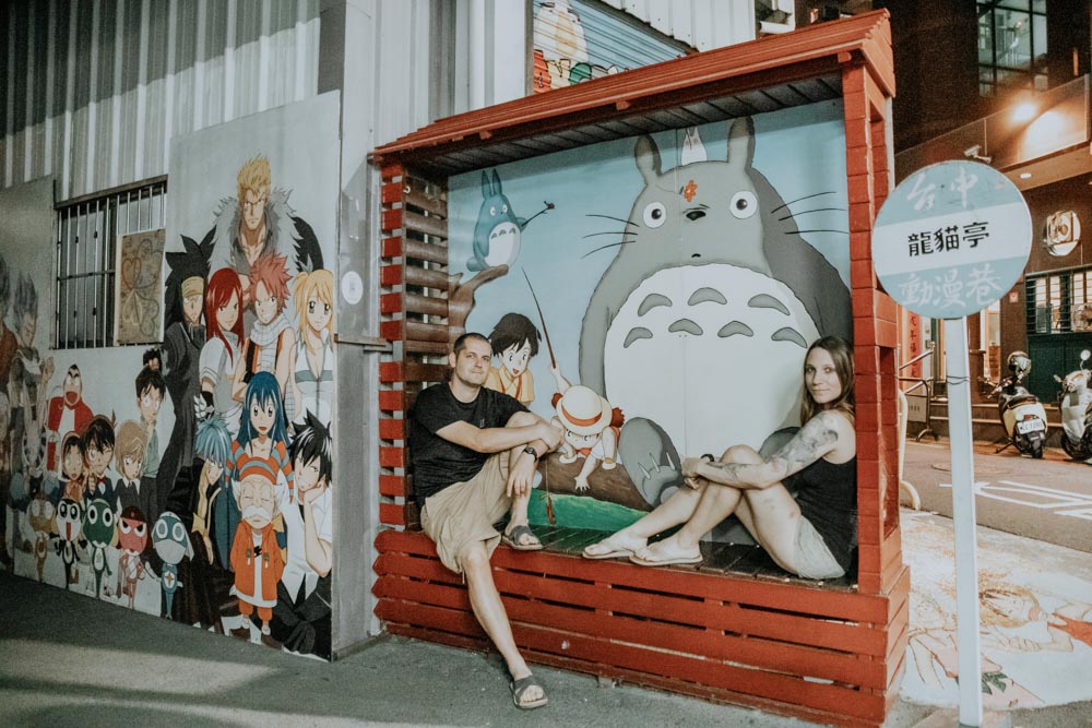 Totoro in der Painted Animation Lane in Taichung