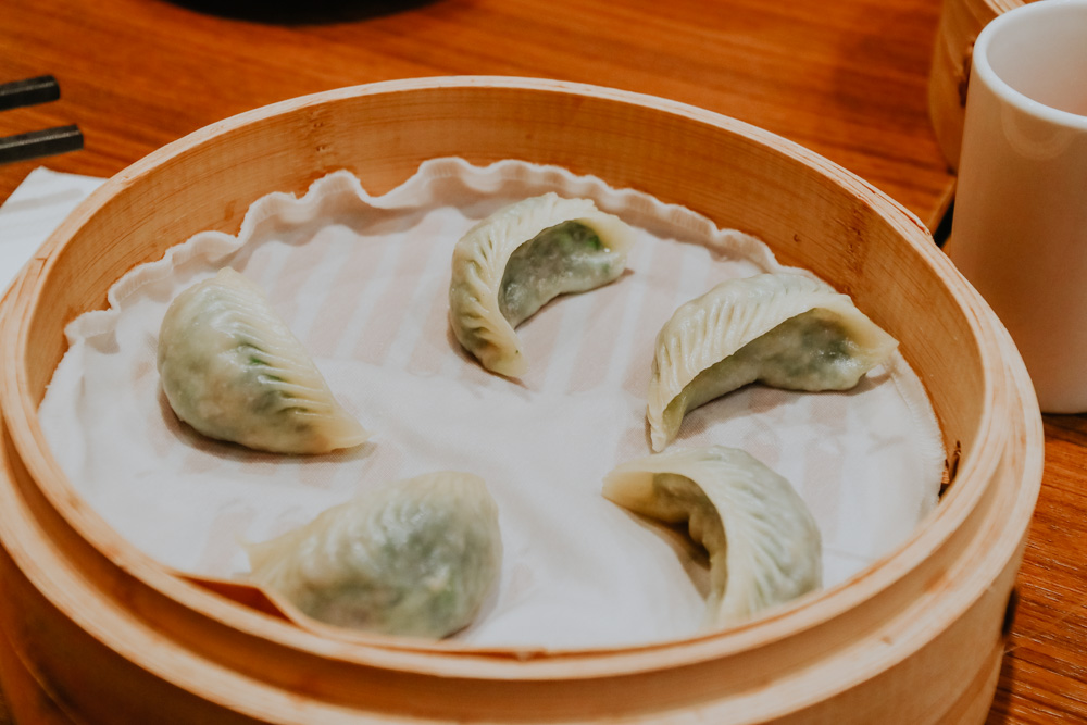 Steamed Vegitarian Mushroom Dumplings im Din Tai Fung