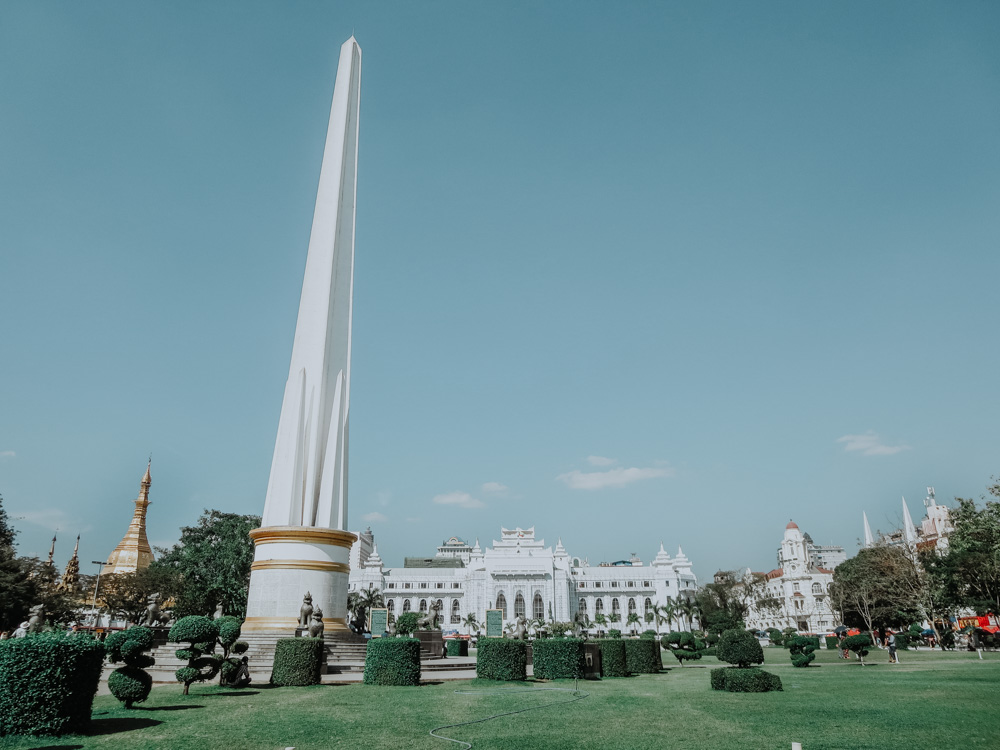 Mahabandula Garden im Kolonialviertel von Yangon Myanmar