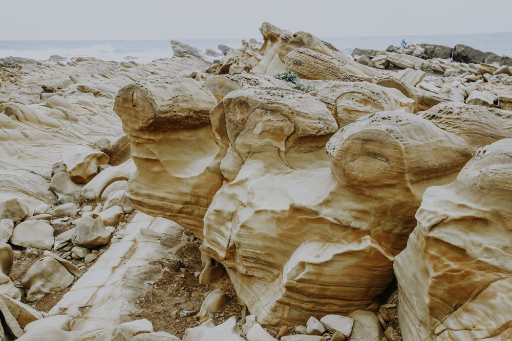 Mushroom Rocks in Xiaoyeliu in Taiwan