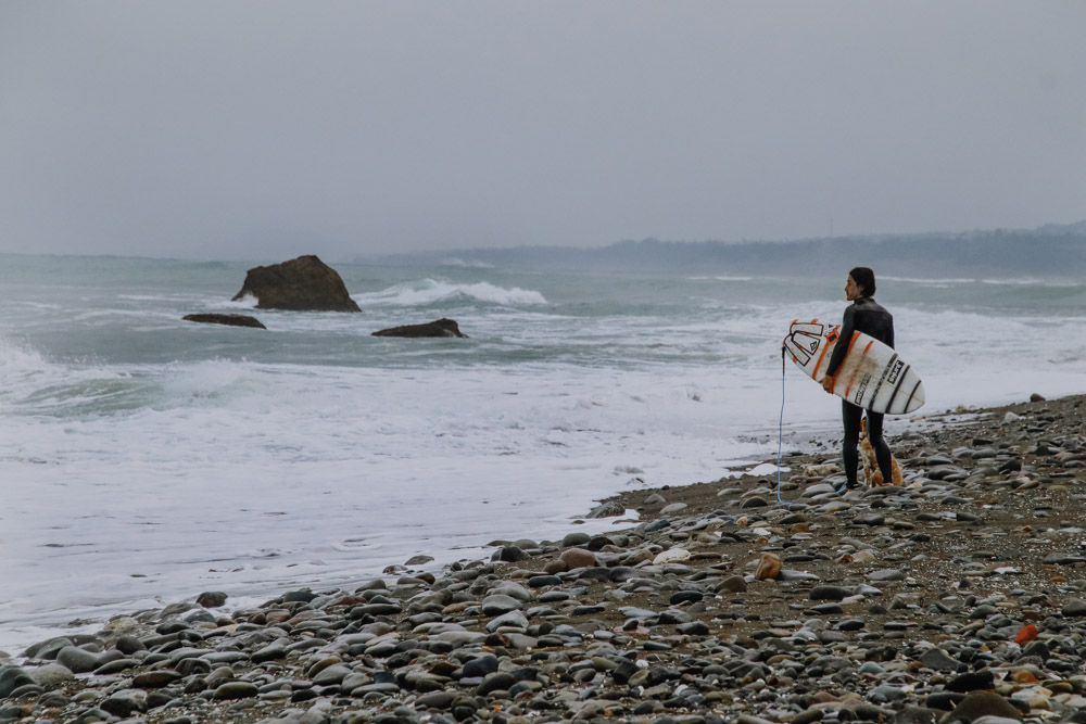 Surferstrand bei der Donghe Bridge