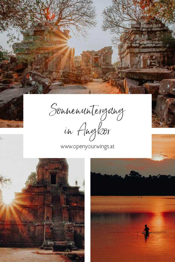 Pin it! Sonnenuntergang in Angkor - Die schönsten Plätze