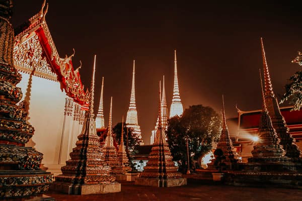 Bangkok - Wat Pho bei Nacht