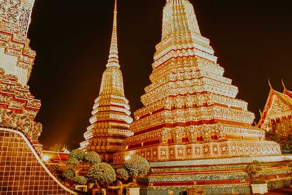 Bangkok - Wat Pho bei Nacht